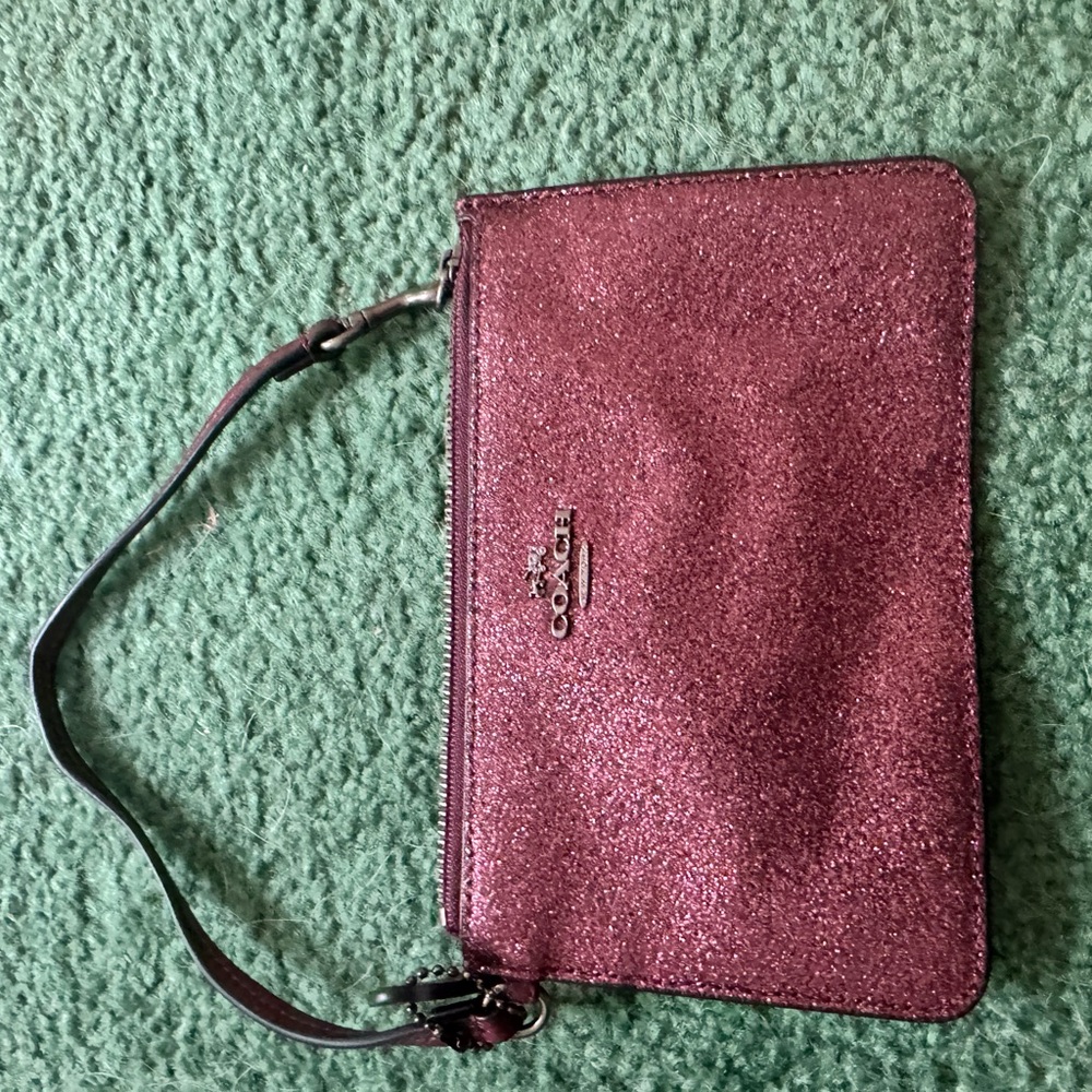 Coach Sparkling Wristlet in Deep Purple